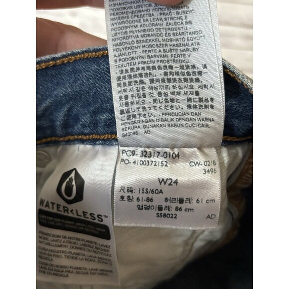 Levi’s 501 Women’s Cut Off Denim Shorts Size 24 Ripped Distressed - Picture 7 of 12